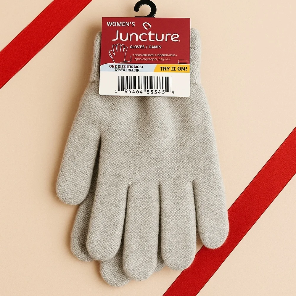 Juncture Soft Gray Winter Gloves